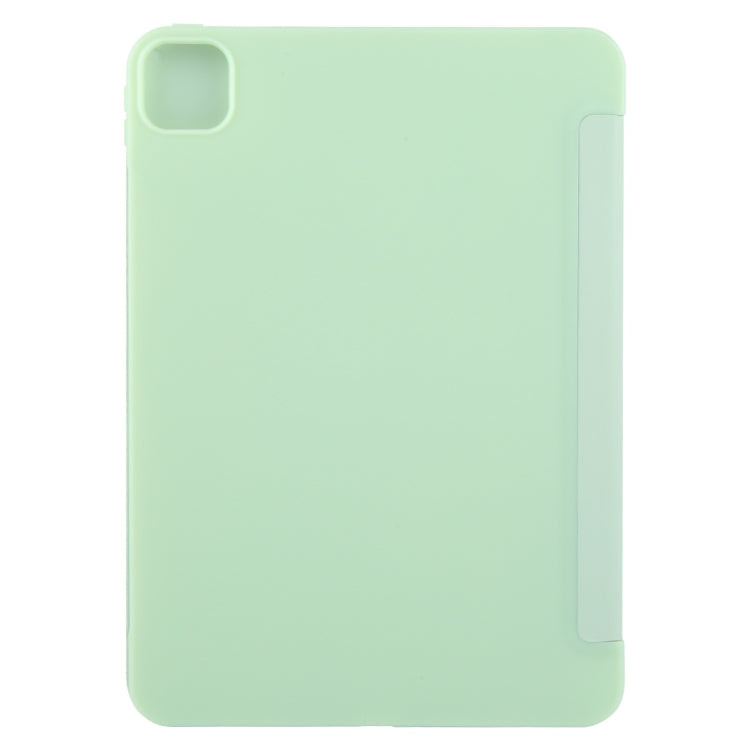 For iPad Air 11 2024 GEBEI 3-folding Holder Shockproof Flip Leather Tablet Case(Green) - iPad Air 11 2024 Cases by GEBEI | Online Shopping South Africa | PMC Jewellery | Buy Now Pay Later Mobicred