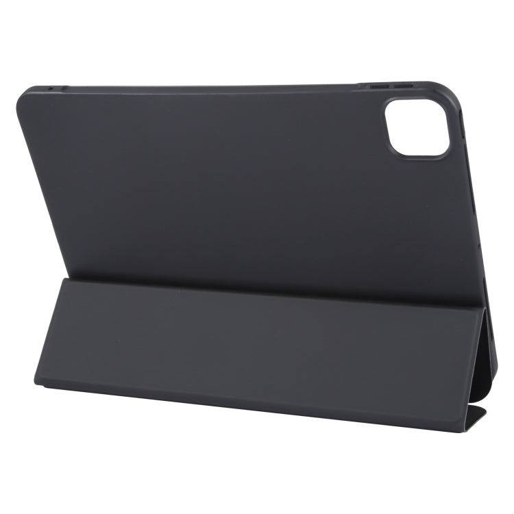 For iPad Pro 11 2024 GEBEI 3-folding Holder Shockproof Flip Leather Tablet Case(Black) - iPad Pro 11 2024 Cases by GEBEI | Online Shopping South Africa | PMC Jewellery | Buy Now Pay Later Mobicred