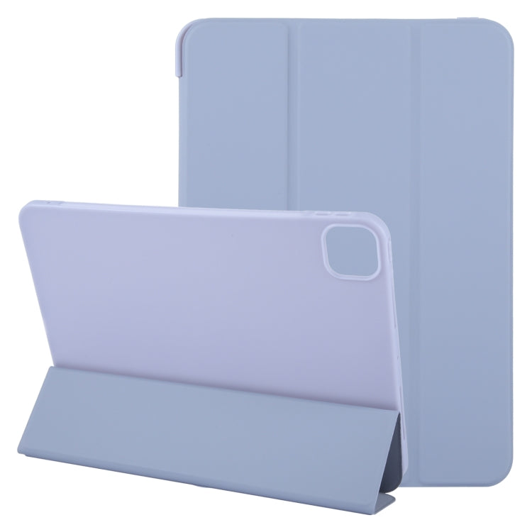 For iPad Air 13 2024 GEBEI 3-folding Holder Shockproof Flip Leather Tablet Case(Light Purple) - iPad Air 13 2024 Cases by GEBEI | Online Shopping South Africa | PMC Jewellery | Buy Now Pay Later Mobicred