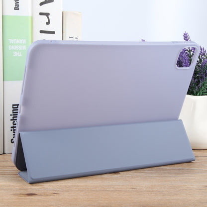 For iPad Air 13 2024 GEBEI 3-folding Holder Shockproof Flip Leather Tablet Case(Light Purple) - iPad Air 13 2024 Cases by GEBEI | Online Shopping South Africa | PMC Jewellery | Buy Now Pay Later Mobicred