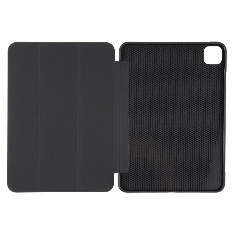 For iPad Air 13 2024 GEBEI 3-folding Holder Shockproof Flip Leather Tablet Case(Black) - iPad Air 13 2024 Cases by GEBEI | Online Shopping South Africa | PMC Jewellery | Buy Now Pay Later Mobicred