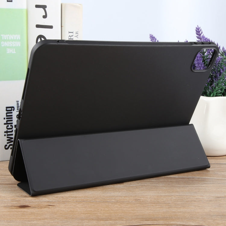 For iPad Air 13 2025 / 2024 GEBEI 3-folding Holder Shockproof Flip Leather Tablet Case(Black) - iPad Air 13 2025 / 2024 Cases by GEBEI | Online Shopping South Africa | PMC TechLife | Buy Now Pay Later Mobicred