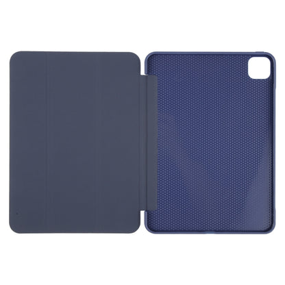 For iPad Air 13 2024 GEBEI 3-folding Holder Shockproof Flip Leather Tablet Case(Dark Blue) - iPad Air 13 2024 Cases by GEBEI | Online Shopping South Africa | PMC Jewellery | Buy Now Pay Later Mobicred