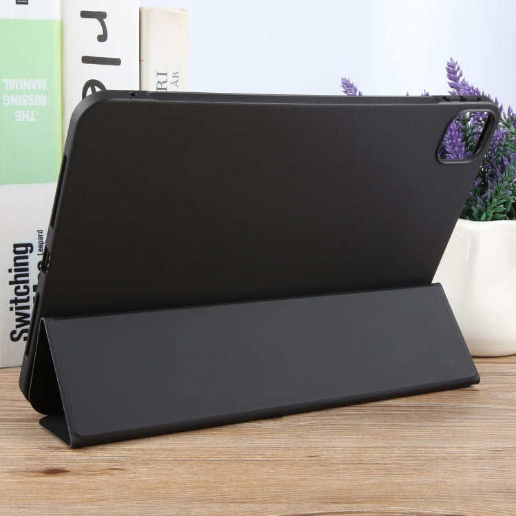 For iPad Pro 13 2024 GEBEI 3-folding Holder Shockproof Flip Leather Tablet Case(Black) - iPad Pro 13 2024 Cases by GEBEI | Online Shopping South Africa | PMC Jewellery | Buy Now Pay Later Mobicred