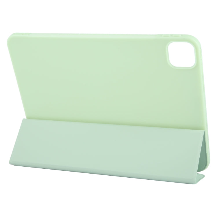 For iPad Pro 13 2024 GEBEI 3-folding Holder Shockproof Flip Leather Tablet Case(Green) - iPad Pro 13 2024 Cases by GEBEI | Online Shopping South Africa | PMC Jewellery | Buy Now Pay Later Mobicred