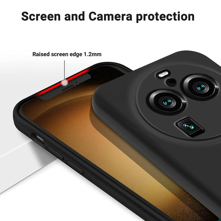 For OPPO Find X6 Pro Pure Color Liquid Silicone Shockproof Phone Case(Black) - OPPO Cases by PMC TechLife | Online Shopping South Africa | PMC TechLife | Buy Now Pay Later Mobicred