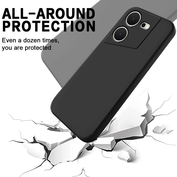 For Tecno Pova 5 Pure Color Liquid Silicone Shockproof Phone Case(Black) - Tecno Cases by PMC Jewellery | Online Shopping South Africa | PMC Jewellery | Buy Now Pay Later Mobicred