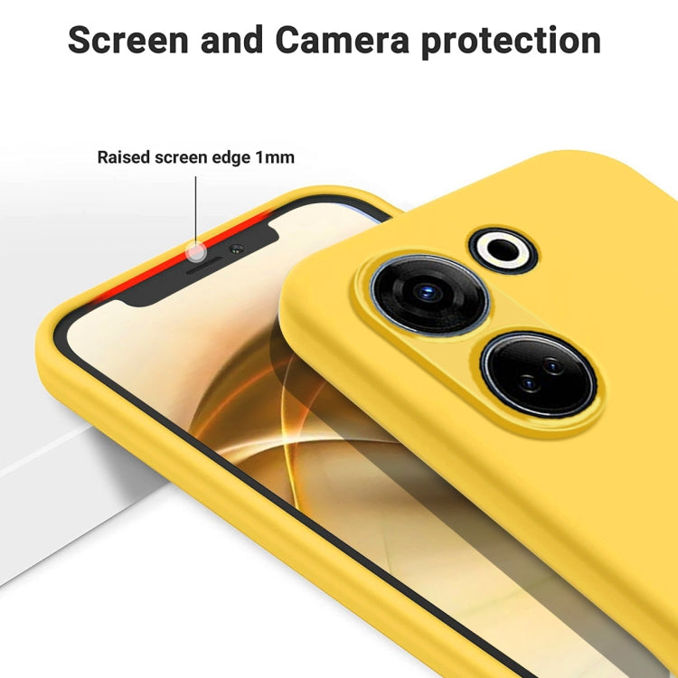 For Tecno Camon 20 Pro 4G Pure Color Liquid Silicone Shockproof Phone Case(Yellow) - Tecno Cases by PMC TechLife | Online Shopping South Africa | PMC TechLife | Buy Now Pay Later Mobicred