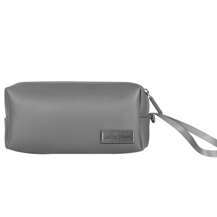 Waterproof PU Leather Laptop Accessory Bag(Grey) - Other by PMC Jewellery | Online Shopping South Africa | PMC Jewellery | Buy Now Pay Later Mobicred