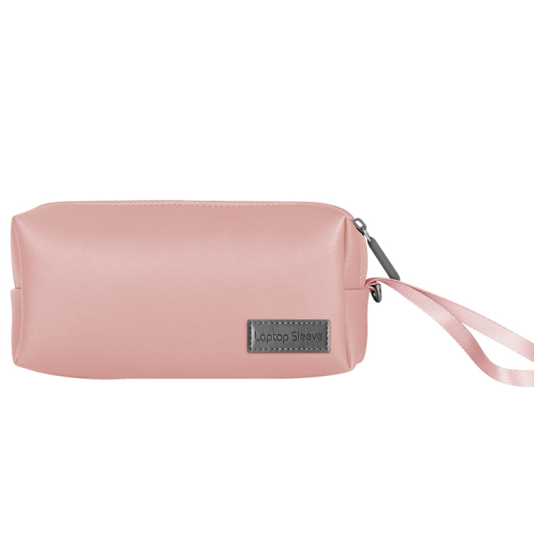 Waterproof PU Leather Laptop Accessory Bag(Pink) - Other by PMC Jewellery | Online Shopping South Africa | PMC Jewellery | Buy Now Pay Later Mobicred