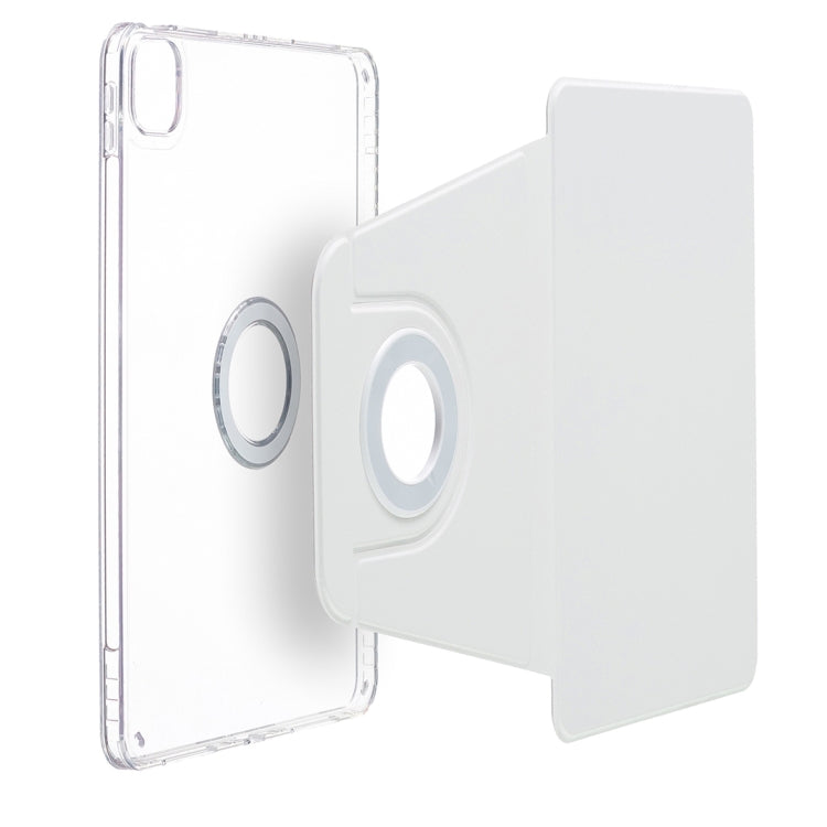 For iPad Pro 11 2024 Magnetic Split Leather Smart Tablet Case(White) - iPad Pro 11 2024 Cases by PMC TechLife | Online Shopping South Africa | PMC TechLife | Buy Now Pay Later Mobicred