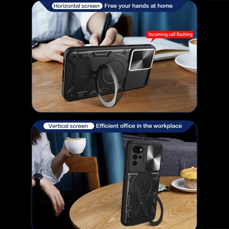 For Motorola Moto G22 / E32 CD Texture Sliding Camshield Magnetic Holder Phone Case(Pink) - free shipping - PMC TechLife - Order now!
