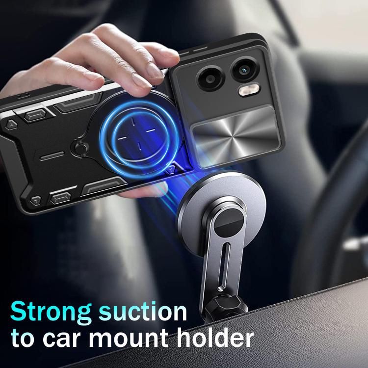 For Motorola Moto G05 CD Texture Sliding Camshield Magnetic Holder Phone Case(Blue) - free shipping - PMC TechLife - Order now!