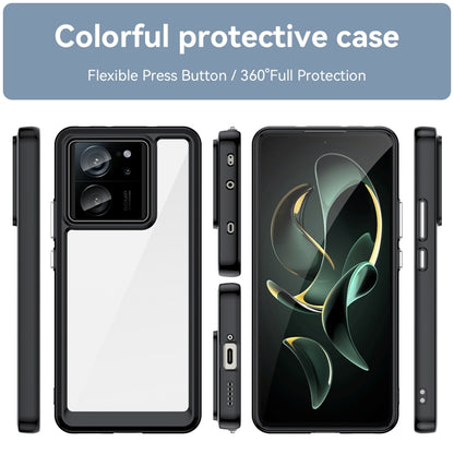 For Xiaomi Redmi K60 Ultra Colorful Series Acrylic Hybrid TPU Phone Case(Black) - Redmi K60 Ultra Cases by PMC Jewellery | Online Shopping South Africa | PMC Jewellery | Buy Now Pay Later Mobicred