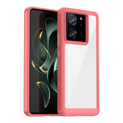 For Xiaomi 13T Colorful Series Acrylic Hybrid TPU Phone Case(Red) - Xiaomi Cases by PMC Jewellery | Online Shopping South Africa | PMC Jewellery | Buy Now Pay Later Mobicred