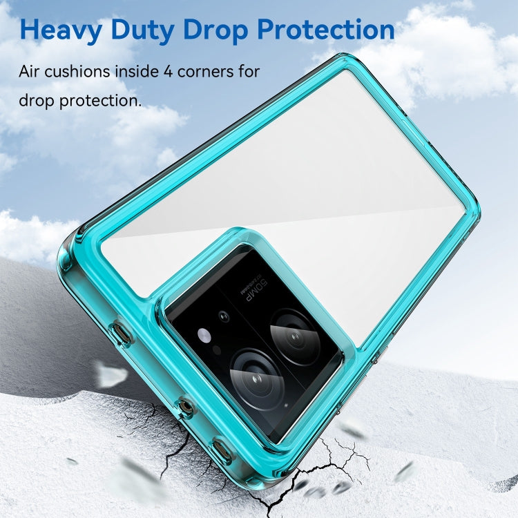 For Xiaomi 13T Pro Colorful Series Acrylic Hybrid TPU Phone Case(Transparent Blue) - Xiaomi Cases by PMC Jewellery | Online Shopping South Africa | PMC Jewellery | Buy Now Pay Later Mobicred