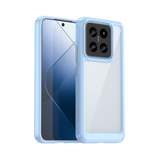 For Xiaomi 14 Pro Colorful Series Acrylic Hybrid TPU Phone Case(Blue) - 14 Pro Cases by PMC Jewellery | Online Shopping South Africa | PMC Jewellery | Buy Now Pay Later Mobicred