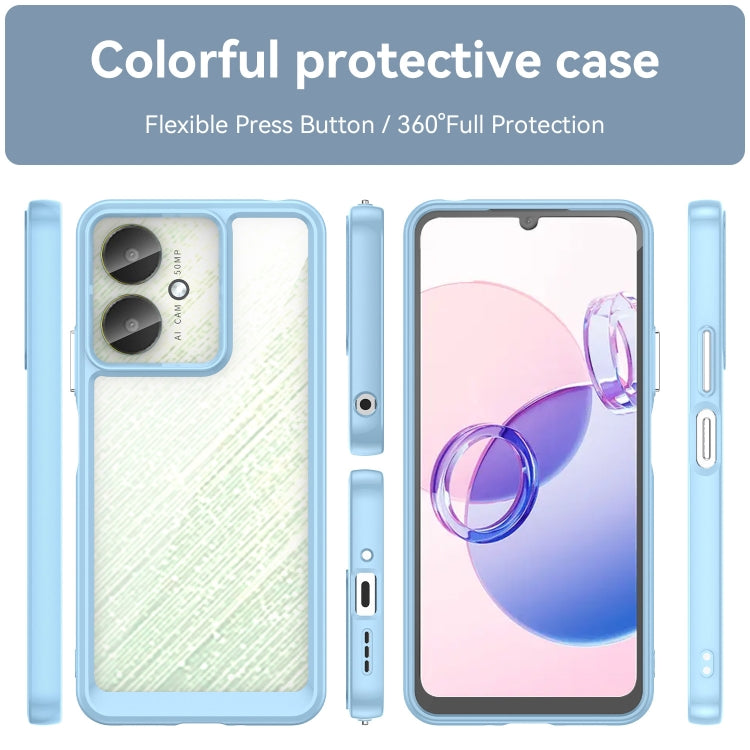 For Xiaomi Poco C65 Colorful Series Acrylic Hybrid TPU Phone Case(Blue) - Xiaomi Cases by PMC Jewellery | Online Shopping South Africa | PMC Jewellery | Buy Now Pay Later Mobicred