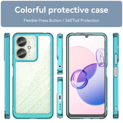 For Xiaomi Redmi 13R 5G Colorful Series Acrylic Hybrid TPU Phone Case(Transparent Blue) - 13R Cases by PMC Jewellery | Online Shopping South Africa | PMC Jewellery | Buy Now Pay Later Mobicred