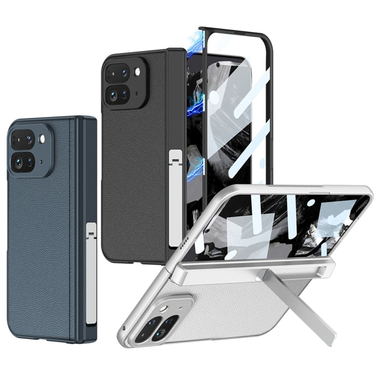 For Google Pixel 9 Pro Fold GKK Integrated Fold Hinge Leather Phone Case with Holder(Black) - free shipping - PMC Jewellery - Order now!