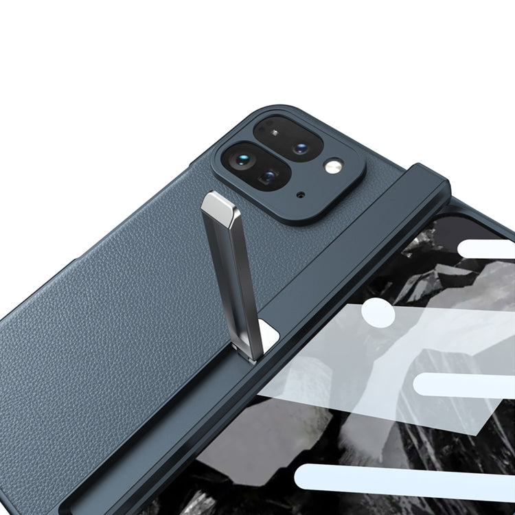 For Google Pixel 9 Pro Fold GKK Integrated Fold Hinge Leather Phone Case with Holder(White) - free shipping - PMC Jewellery - Order now!