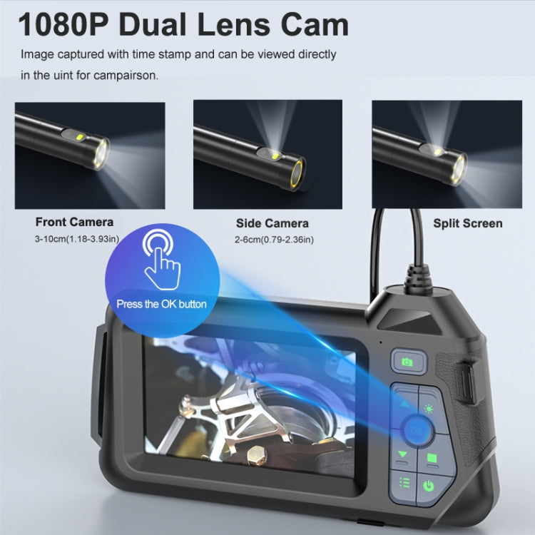 M60 4.3 inch Dual Camera with Screen Endoscope, Length:10m(8mm) -  by PMC TechLife | Online Shopping South Africa | PMC TechLife | Buy Now Pay Later Mobicred