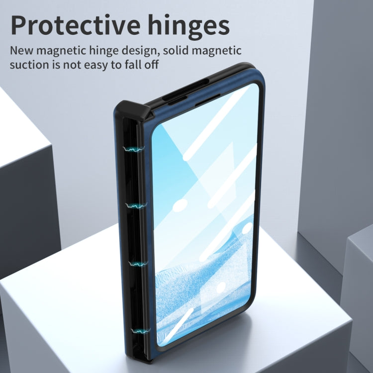 For Google Pixel Fold Napa Texture All-inclusive Phone Case(Blue) - Google Cases by PMC TechLife | Online Shopping South Africa | PMC TechLife | Buy Now Pay Later Mobicred