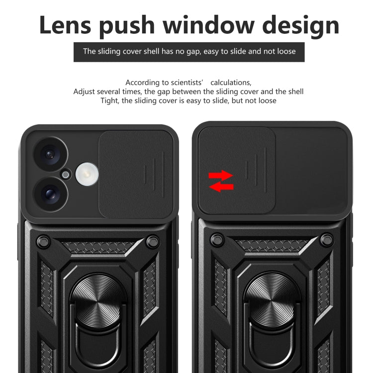 For iPhone 16 Sliding Camera Cover Design TPU+PC Phone Case(Rose Gold) - iPhone 16 Cases by PMC TechLife | Online Shopping South Africa | PMC TechLife | Buy Now Pay Later Mobicred