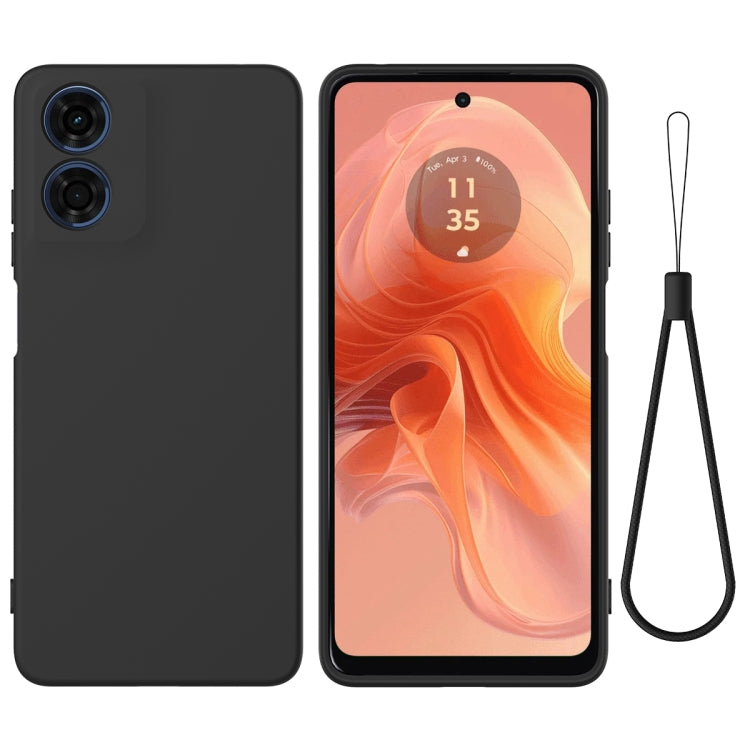 For Motorola Moto E14 Solid Color Liquid Silicone Dropproof Full Coverage Phone Case(Black) - free shipping - PMC TechLife - Order now!