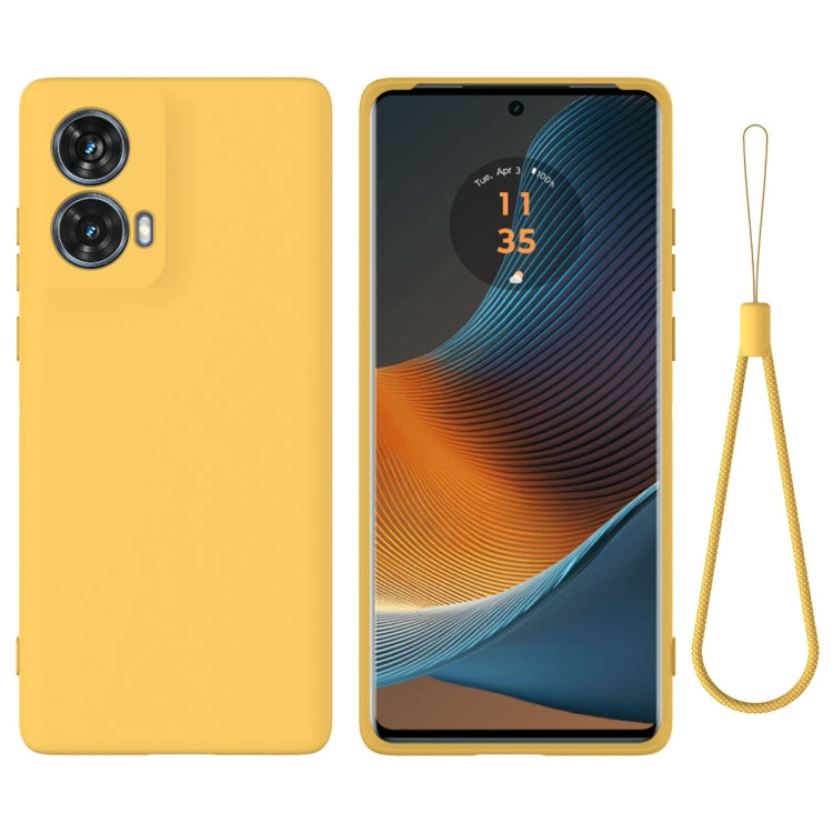 For Motorola S50 Neo Solid Color Liquid Silicone Dropproof Full Coverage Phone Case(Yellow) - free shipping - PMC TechLife - Order now!