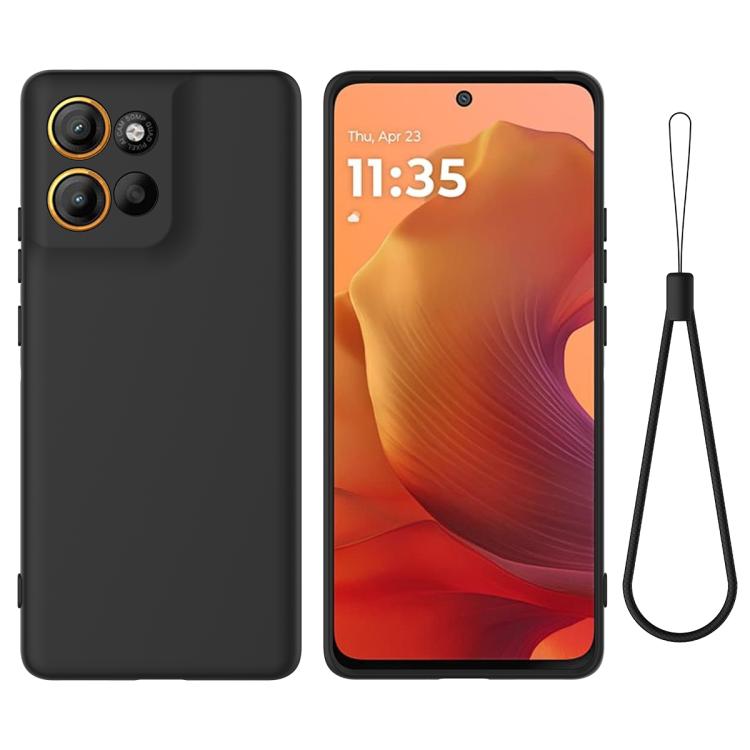 For Motorola Moto G15 Solid Color Liquid Silicone Dropproof Full Coverage Phone Case(Black) - free shipping - PMC TechLife - Order now!
