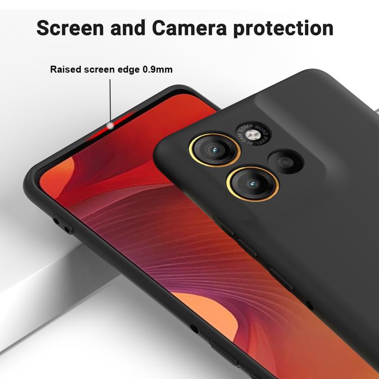 For Motorola Moto G15 Solid Color Liquid Silicone Dropproof Full Coverage Phone Case(Black) - free shipping - PMC TechLife - Order now!