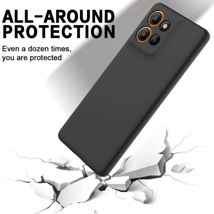For Motorola Moto G15 Solid Color Liquid Silicone Dropproof Full Coverage Phone Case(Black) - free shipping - PMC TechLife - Order now!