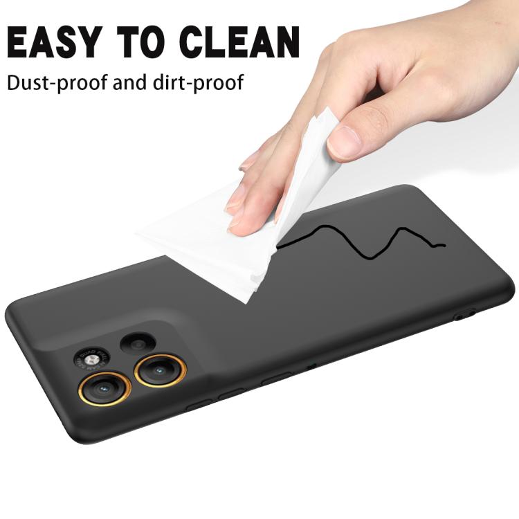For Motorola Moto G15 Solid Color Liquid Silicone Dropproof Full Coverage Phone Case(Black) - free shipping - PMC TechLife - Order now!