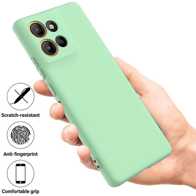 For Motorola Moto G15 Solid Color Liquid Silicone Dropproof Full Coverage Phone Case(Green) - free shipping - PMC TechLife - Order now!