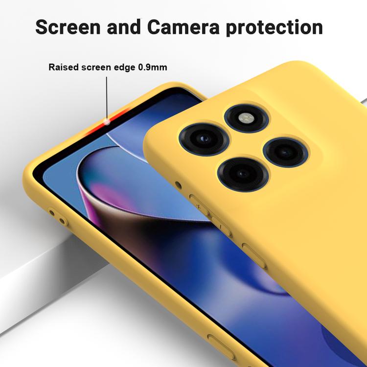 For Motorola Edge 60 Stylus Solid Color Liquid Silicone Dropproof Full Coverage Phone Case(Yellow) - free shipping - PMC TechLife - Order now!