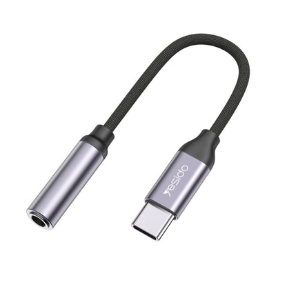 Yesido YAU19 Type-C to 3.5mm Audio Adapter Cable(Grey) - Video & Audio Cable by Yesido | Online Shopping South Africa | PMC Jewellery | Buy Now Pay Later Mobicred