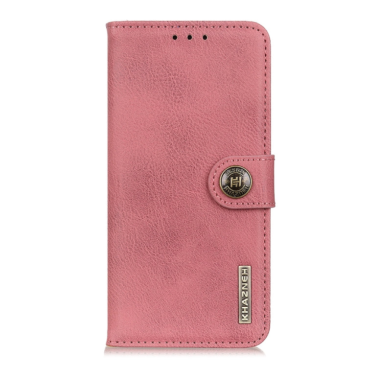 For OPPO A1 5G KHAZNEH Cowhide Texture Flip Leather Phone Case(Pink) - OPPO Cases by PMC TechLife | Online Shopping South Africa | PMC TechLife | Buy Now Pay Later Mobicred