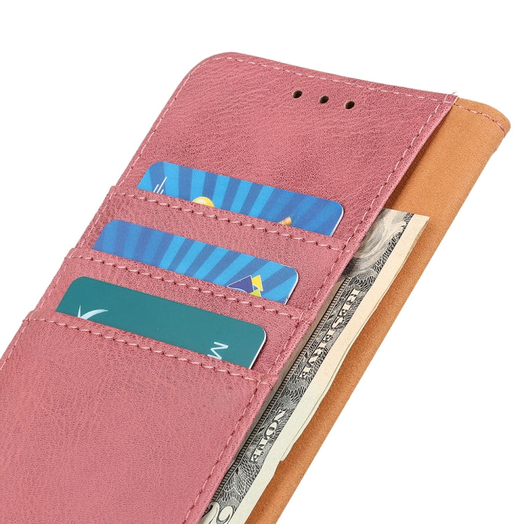 For OPPO A1 5G KHAZNEH Cowhide Texture Flip Leather Phone Case(Pink) - OPPO Cases by PMC TechLife | Online Shopping South Africa | PMC TechLife | Buy Now Pay Later Mobicred
