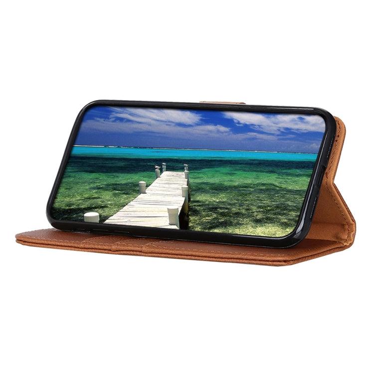 For Xiaomi Redmi Note 13 4G KHAZNEH Cowhide Texture Flip Leather Phone Case(Brown) - Note 13 Cases by PMC TechLife | Online Shopping South Africa | PMC TechLife | Buy Now Pay Later Mobicred