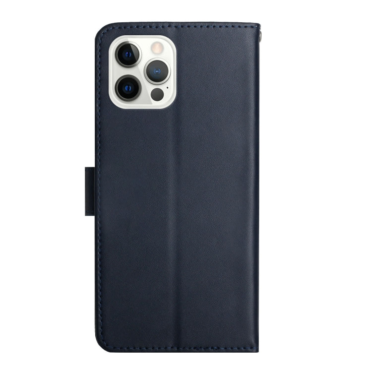 For iPhone 16 Pro Max Genuine Leather Fingerprint-proof Flip Phone Case(Blue) - iPhone 16 Pro Max Cases by PMC TechLife | Online Shopping South Africa | PMC TechLife | Buy Now Pay Later Mobicred