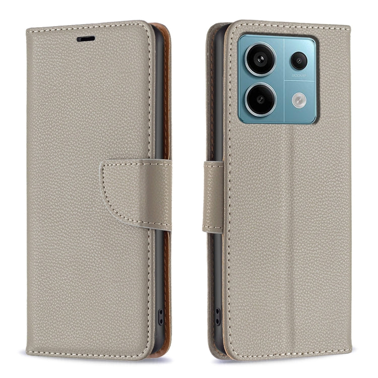 For Xiaomi Redmi Note 13 Pro 5G Litchi Texture Pure Color Leather Phone Case(Grey) - Xiaomi Cases by PMC TechLife | Online Shopping South Africa | PMC TechLife | Buy Now Pay Later Mobicred