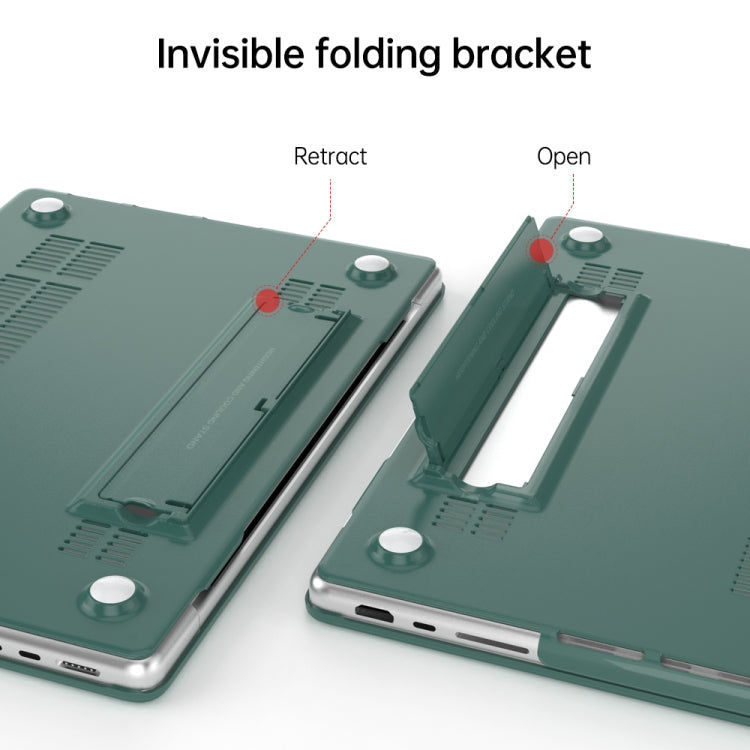 For MacBook Pro 16 inch A2141 Frosted Translucent Laptop Protective Case(Morandi Green) - MacBook Pro Cases by PMC Jewellery | Online Shopping South Africa | PMC Jewellery | Buy Now Pay Later Mobicred