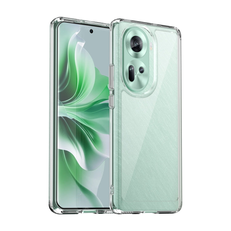 For OPPO Reno11 Global Colorful Series Acrylic Hybrid TPU Phone Case(Transparent) - Reno11 Cases by PMC Jewellery | Online Shopping South Africa | PMC Jewellery | Buy Now Pay Later Mobicred