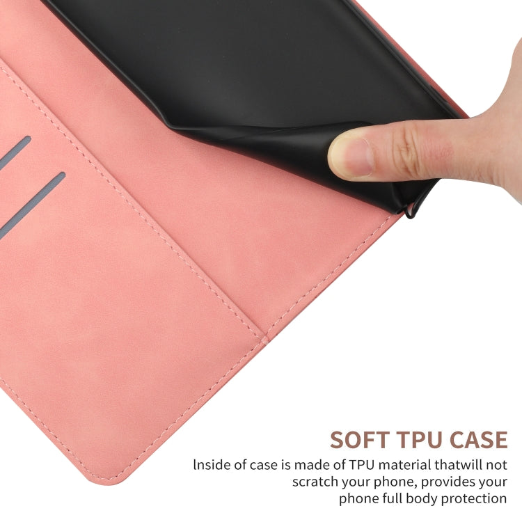 For iPhone 16 Plus Stitching Embossed Leather Phone Case(Pink) - iPhone 16 Plus Cases by PMC TechLife | Online Shopping South Africa | PMC TechLife | Buy Now Pay Later Mobicred