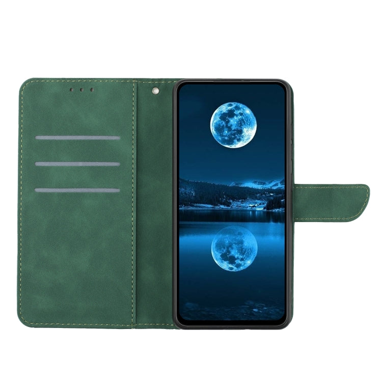 For iPhone 16 Plus Stitching Embossed Leather Phone Case(Green) - iPhone 16 Plus Cases by PMC TechLife | Online Shopping South Africa | PMC TechLife | Buy Now Pay Later Mobicred