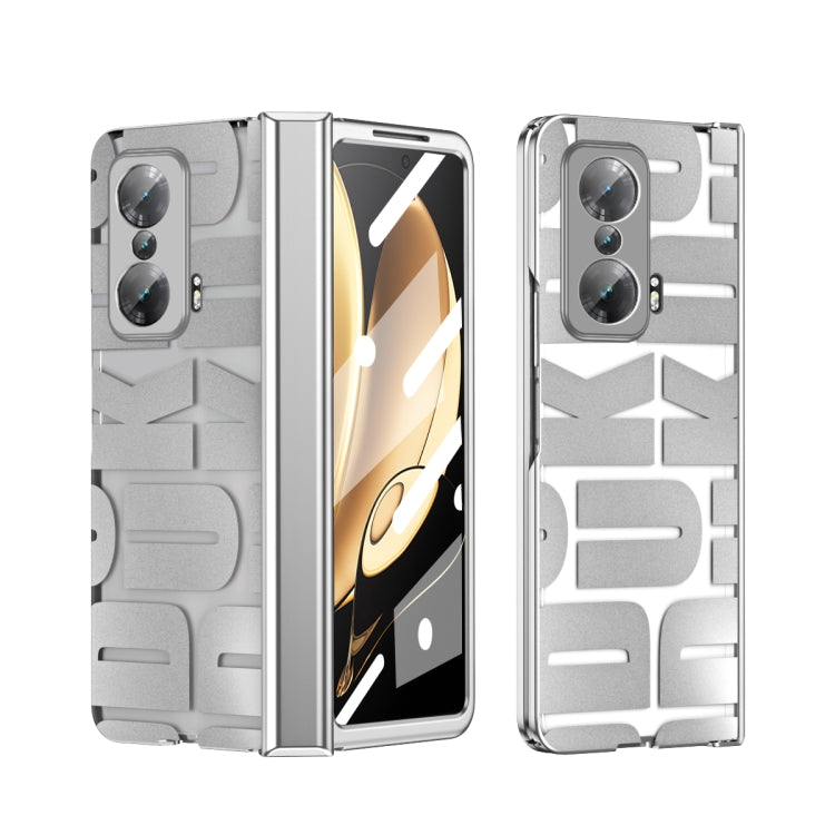 For Honor Magic V Integrated Electroplating Folding Phone Case with Hinge(Silver) - Honor Cases by PMC TechLife | Online Shopping South Africa | PMC TechLife | Buy Now Pay Later Mobicred