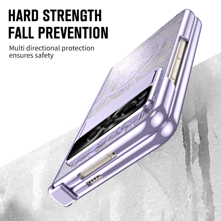 For Google Pixel Fold Mechanical Legend Integrated Electroplating All-inclusive Phone Case(Purple) - Google Cases by PMC TechLife | Online Shopping South Africa | PMC TechLife | Buy Now Pay Later Mobicred