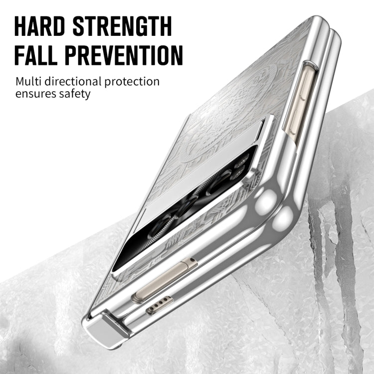 For Google Pixel Fold Mechanical Legend Integrated Electroplating All-inclusive Phone Case(Silver) - Google Cases by PMC TechLife | Online Shopping South Africa | PMC TechLife | Buy Now Pay Later Mobicred