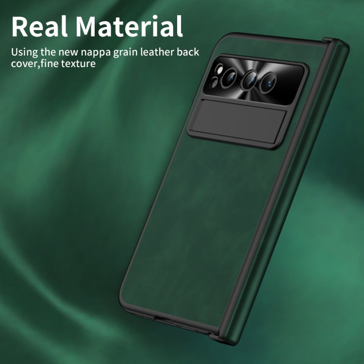 For Google Pixel Fold Integrated Napa Texture All-inclusive Phone Case with Hinge(Green) - free shipping - PMC TechLife - Order now!